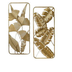 Juego de decoración de tres paredes, colgante de Metal, manualidades decorativas para el hogar, arte de pared metálico dorado decorativo para sala de estar y dormitorio - Product Image 6