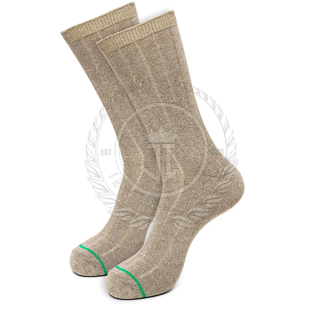 Premium Quality Winter Sports Socks Breathable Eco-Friendly Adults Cuff Logo Knee High Wool Liner Football/Running Nylon/Cotton