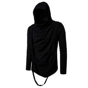 2025 Custom Ninja Hoodie <b>Men</b> Breathable Fleece Pullover Sports Fitness <b>Face</b> Cover <b>Mask</b> Puff Printed 100% Cotton High Quality - Product Image 1