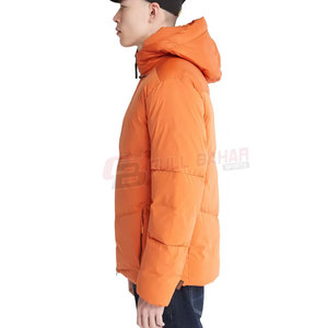 Chaqueta de Invierno para Hombre, Larga, con Cuello Alto, Logotipo Frontal, Bolsillos con Cremallera, Impermeable, Resistente al Viento, Transpirable y con Capucha - Product Image 5