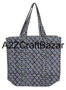 Sac fourre-tout à bandoulière longue en coton matelassé fait main pour femmes, écologique, style bohème indien, pour le shopping, le transport, le rangement, l'exposition - Product Image 3