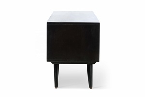 ขาตั้งทีวีหวายและไม้แบบย้อนยุค,ดีไซน์ทันสมัยมีด้ามจับสีดำทองสำหรับทีวี - Product Image 5