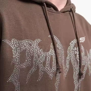 Fabricant pakistanais de sweats à capuche en polaire avec strass pour hommes - Vente en gros écologique en stock - Product Image 4
