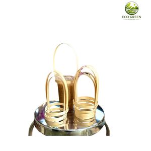 Natural Leaf Handle for <b>Cups</b> Handmade Biodegradable Drink <b>Cup</b> Carrier Eco Friendly Packaging - Product Image 1