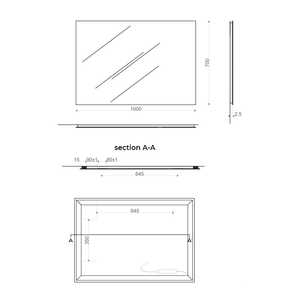 Illuminazione Perimetrale LED Koricini di Design Italiano per Specchio da Bagno 100X70 cm, Arredamento Bagno - Product Image 6
