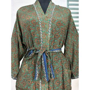 Kimono Vintage de Crepé de Seda, Ligero y Lujoso, Bata Suave y Cómoda, Regalo Perfecto para Mujer, para Usar por la Noche, Tejido de Seda - Product Image 2