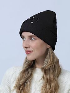 Bonnet tricoté à revers personnalisé avec broderie de qualité supérieure, prix usine, vente en gros, logo personnalisé, chapeau d'hiver OEM ODM - Product Image 6