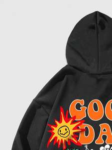 เสื้อสเวตเตอร์ผ้าฟลีซแบบสวมศีรษะสำหรับผู้ชายเสื้อมีฮู้ดแบบสวมศีรษะผ้าคอตตอน100% แนววินเทจใส่สบายพร้อมโลโก้ยกสูงและคอปกเสื้อมีฮู้ดสำหรับฤดูหนาว - Product Image 4