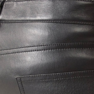 Wholesale Price Custom Made Straight Lightweight Casual Motorbike <b>Leather</b> <b>Pants</b> for <b>Men</b> with Custom Logo High Waist High Quality - Product Image 4