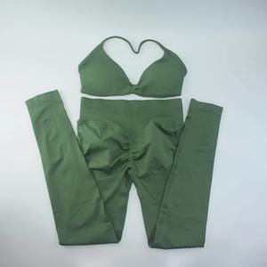 High Quality Sports Bra High Waist Leggings Suit Long Sleeve Workout Wear Fitness Clothes Yoga Set - Product Image 4