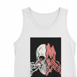 Débardeur en coton premium avec découpes profondes aux bras et surpiqûres renforcées pour la musculation professionnelle et l'entraînement en salle de sport - Product Image 5