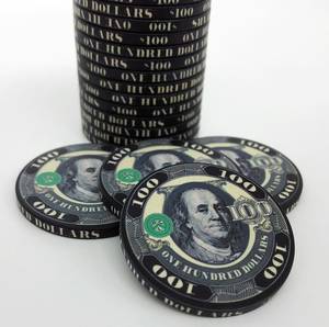 Vente en gros Jetons de poker en céramique de luxe 40MM de 10 grammes de qualité casino avec logo personnalisable, jetons et plateau compris - Product Image 3