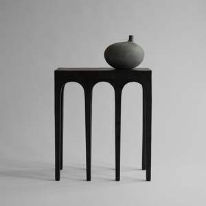 Mesa Consola Negra Escultural Moderna con Diseño de Pedestal Elegante para Entrada de Lujo y Estilo de Decoración Contemporáneo para el Hogar - Product Image 2