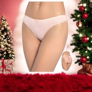 Bragas de Bikini de encaje de elastán de algodón para mujer de la mejor calidad, ropa interior Sexy de tamaño Normal, estampado romántico XL tejido con Logo en la cintura - Product Image 3