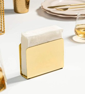 Square Shape Napkin Holder & <b>Tissue</b> <b>Paper</b> Towel Dispenser Dining Table Decor Accessory for Kitchen Restaurant Hotel or Office - Product Image 1