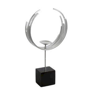 เชิงเทียนโลหะสีดำฐานสี่เหลี่ยมสีดำสำหรับตกแต่งบ้านเชิงเทียนทำด้วยมือสำหรับตกแต่งแสง - Product Image 1