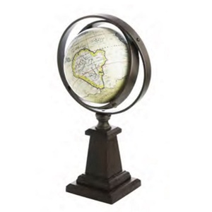 Hot Selling Gold Colored Luxury World Globe Metal Sculpture High Quality Aluminium Iron Decorative Hollow Rotation Christmas - Product Image 1