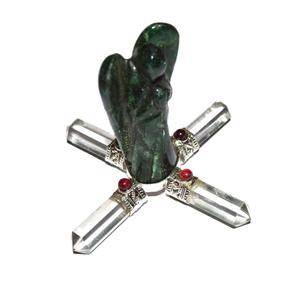 Curativo Green Jade Angel Generator Fengshui productos de piedra curativa - Product Image 1