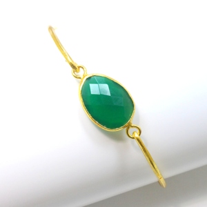 Green onyx Bangle Multi Gemstone Handmade Statement Bangle <b>Gold</b> Plated Handmade Fashion Jewelry Everyday Wear Jewelry - Product Image 1
