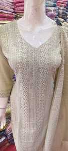 Chikankari Women's Indian Traditional Salwar Kameez <b>White</b> Cotton Wedding Diwali Festive Parties Wholesale - Product Image 2