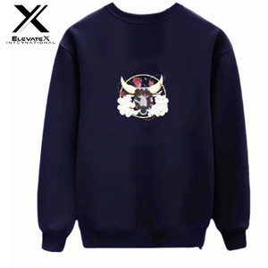 Pull-over décontracté d'hiver pour homme en molleton 100% coton, coupe classique, doublure thermique personnalisée, imprimé design écologique, couleur unie - Product Image 1