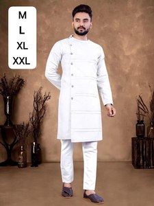 Hombres Kurta tradicional para adultos Ropa étnica dibujada a mano para bodas Eventos culturales Salidas casuales Diseño tradicional Clásico - Product Image 5
