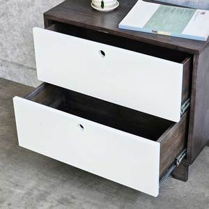 Mesita de noche de madera de caucho de 60x30x55cm con 2 cajones TDG68025 Muebles de dormitorio - Product Image 5