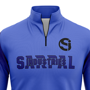 Sweat-shirt personnalisé pour homme à col montant zippé, en molleton 300g polyester/coton, sans doublure, coupe oversize, brodé, couleur unie - Product Image 2