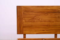 Lit avec pied de lit intégré, taille King Size, cadre de lit en bois luxueux, fait main, dessus en bois massif, mobilier de chambre à coucher haut de gamme sculpté à la main