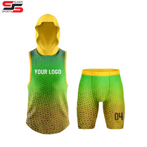 Camisetas de uniformes de fútbol 7v7 sin mangas para hombre bordadas por sublimación de poliéster 100% vintage con logotipo de equipo personalizado - Product Image 6