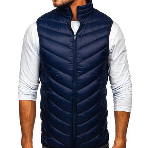 Chaleco acolchado elegante para hombre 2025, cálido, duradero, sin mangas, ropa exterior, chaqueta ecológica para actividades al aire libre de invierno, servicio OEM - Product Image 5