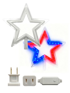 Decorazione Natalizia a Stella in Plastica con LED al Neon, Classificazione IP44, Luce Dinamica Multicolore con Telecomando - Product Image 5