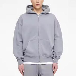 Sudadera con Capucha de Alta Calidad para Hombre, Invierno, Térmica, Transpirable, Estilo Urbano, Hombros Caídos, Diseño Liso o Estampado, 100% Algodón - Product Image 1