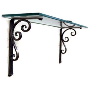 Soporte de estante de hierro Aspecto moderno Perfecto para estantes flotantes Dormitorio Oficina y almacenamiento de baño - Product Image 3