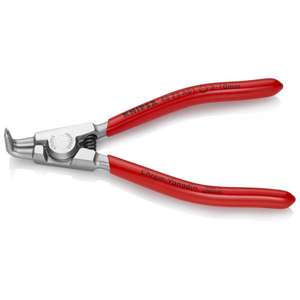 Alicates para Anillos de Retención Knipex Cromados con Mangos Recubiertos de Plástico y Puntas Anguladas a 90° para Anillos Externos en Ejes - Product Image 1