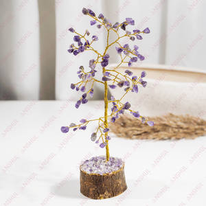 Arbre en Cristal d'Améthyste de Qualité Premium AAA, Écologique, Origine Inde, 100 Éléments, pour la Croissance Spirituelle et la Paix à Domicile - Product Image 6