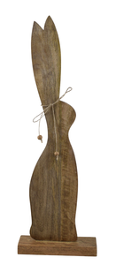 ชุดตุ๊กตากระต่ายไม้ทำมือ 4 ตัวบนฐานไม้ - Product Image 2