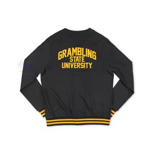Chemise/Blouse en tricot classique brodée Grambling State University, hiver, boutonnée, unie, polaire respirante - Product Image 2