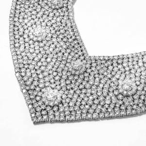 14K White Gold 150 Ct Lab Grown Mesh Diamond <b>Necklace</b> Luxury <b>Fine</b> Jewelry Statement <b>Necklace</b> Gift for Her Anniversary Birthday - Product Image 6