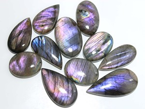11 piezas Natural púrpura fuego labradorita suave cabujón mezcla forma suelta piedra preciosa - Product Image 4