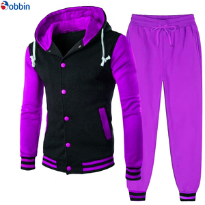 Conjuntos Deportivos de Gimnasio con Logotipo Personalizado de Última Moda, Sudaderas Clásicas de Béisbol para Hombre y Pantalones para Correr, Conjuntos Deportivos con Parches - Product Image 3