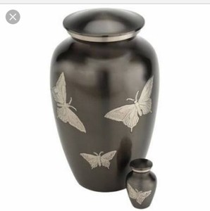 Urnas funerarias grabadas de diseño creativo de Color azul, urnas de Metal al por mayor de latón para mascotas, urnas de cremación de estilo adulto americano - Product Image 3