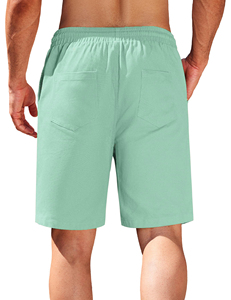 La conception taille haute fournit des shorts chauds Shorts pour hommes respirants Shorts en coton d'été avec poches Casual Short avec élastique - Product Image 2