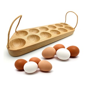 Plateau à oeufs en bois pour accessoires de cuisine Plateau à oeufs pour ustensiles de cuisine de qualité supérieure à des prix acceptables en gros. - Product Image 5