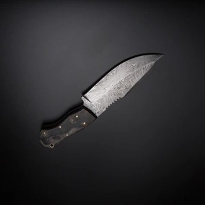 มีดเหล็กดามัสกัสทำด้วยมือแบบกำหนดเองมีดด้ามไม้กลางแจ้งเพื่อความอยู่รอดในการตั้งแคมป์ - Product Image 4