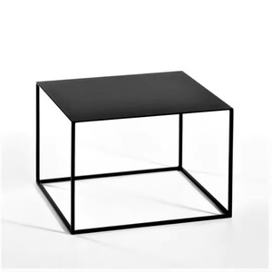 Mesa auxiliar de café con diseño reversible en forma de C moderna con estante de madera para aperitivos, sala de estar, sofá, cama, Material de Metal - Product Image 5