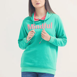 Nouvelle mode grande taille pull décontracté hiver couleur unie Street Wear femmes à manches longues vêtements à capuche - Product Image 3