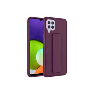 Étui de protection pour téléphone en silicone de luxe de haute qualité Netzy pour Galaxy M22 SAFA Qstand Rouge - Anti-choc - Étui de téléphone portable S23 Plus - Product Image 2