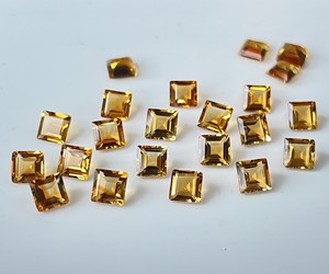 พลอยซิทรีนเจียระไนเหลี่ยมเพชรพลอยสีเหลืองมะนาวธรรมชาติขนาด10มม. - Product Image 2