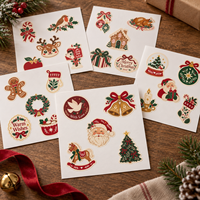 Autocollants de Noël personnalisés, 5 feuilles par ensemble, 20 motifs par feuille, étiquettes d'emballage pour les fêtes